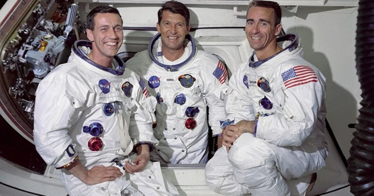 Apollo 7 crew completes first manned flight since Apollo 1